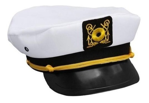 Gorra Sombrero Kepis Marinero Blanco Playboy Hugh Hefner