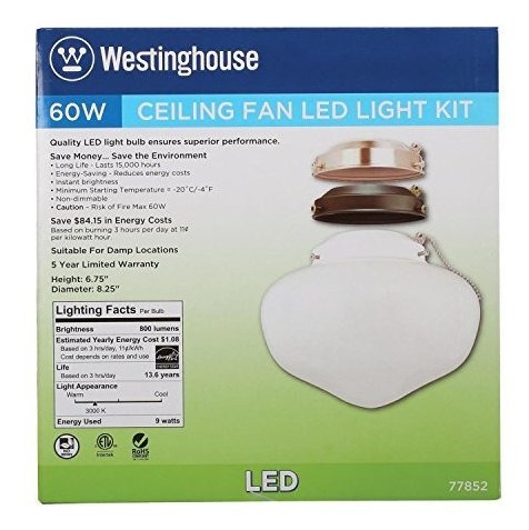 Lighting Juego Luz Led Para Ventilador Techo Exterior