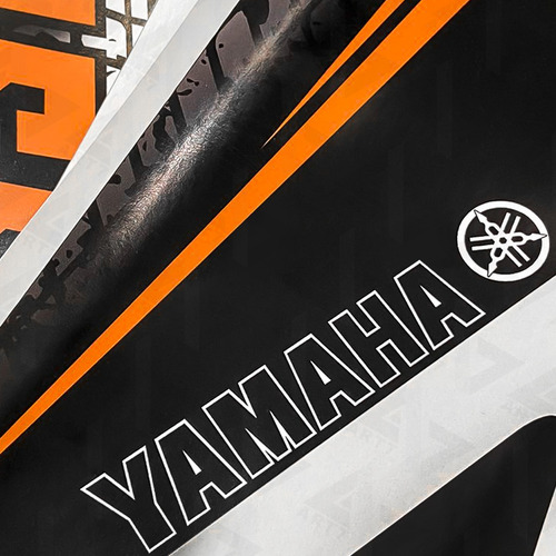 Kit de pegatinas para correa de moto Yamaha Crosser Xtz 150, color negro y naranja