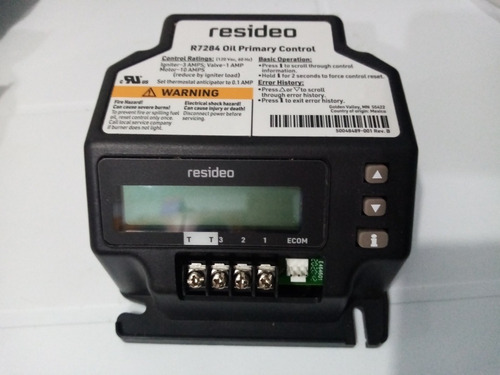 Control Para Caldera Quemador Honeywell R7284