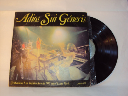 Vinilo Lp 96 Adios Sui Generis 1975 Parte 1