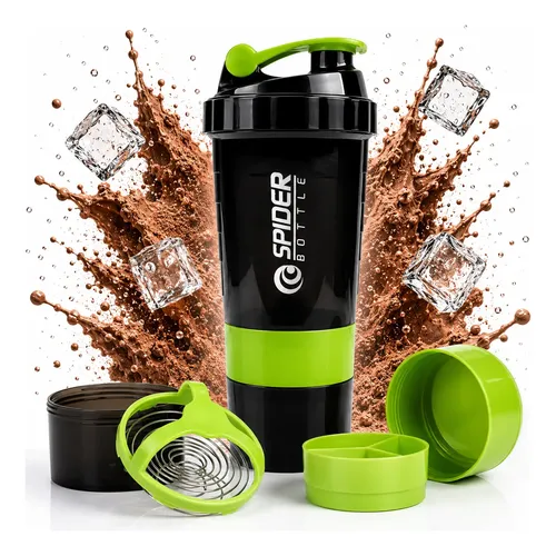 Coqueteleira Shake Academia C/ Compartimentos P/ Suplementos