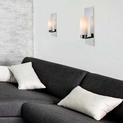 Lámpara De Pared Cromo E27 60w 1 Luz