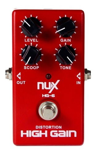 Nux Pedal Analogo Modern High Gain, Carcasa De Metal - Hg-6