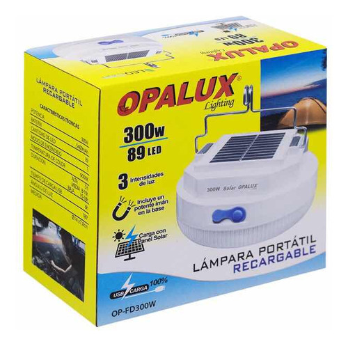 Lámpara Portátil Recargable Solar Led 300w Op-300w Opalux