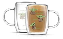 Comprar Joyjolt ¡despierta! Grogu - Juego De 2 Tazas De Café De Doble Pared. Tazas De Espresso Grandes De 13.5 Onzas, Taza De Capuchino O Latte. Mandalorian Star Wars - Tazas De Café Aisladas, Tazas De Café