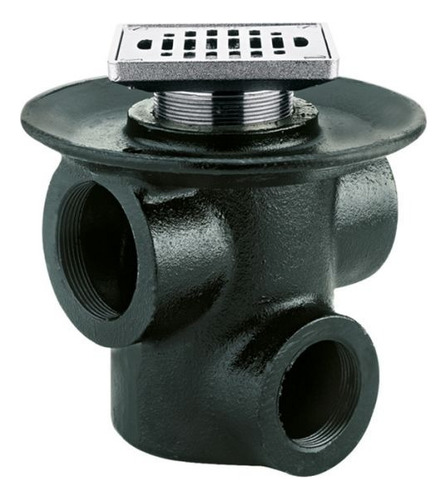 Rejilla de desagüe HELVEX SA DE CV Coladeras 25-CH color negro acabado mate
