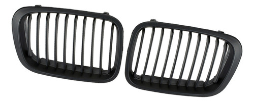 Rejilla Frontal Negra Mate De 2 Piezas For Bmw E46 Serie 3 4