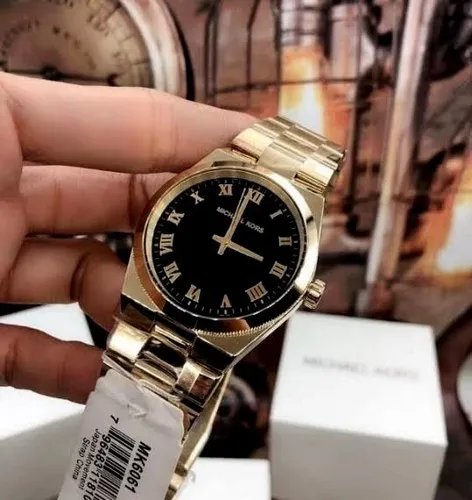 送料関税込☆Michael Kors Channing Black Gold Ladies MK6061