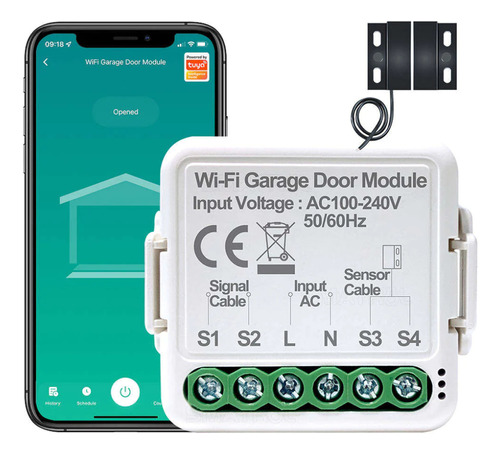 Control De Apertura Garaje Inalambrico Wifi Tuya App Alexa