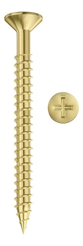 Tornillo Fix Dorado Para Madera 3.5x40mm Ideal Armado Muebles Placas Melamina Caja Por 1000 Unidades