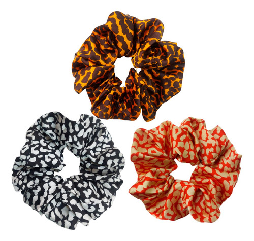 Scrunchies Xl Maxi Collet / Leopardo Pequeño / Unidad