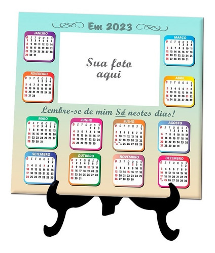 Azulejo Personalizado Calendário - Decoração - Com Foto
