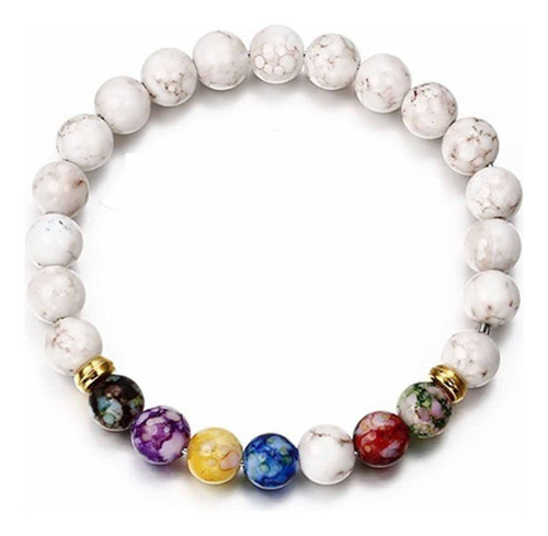 Brazaletes De 7 Chakras Con Cristales Y Piedras Curativas, S