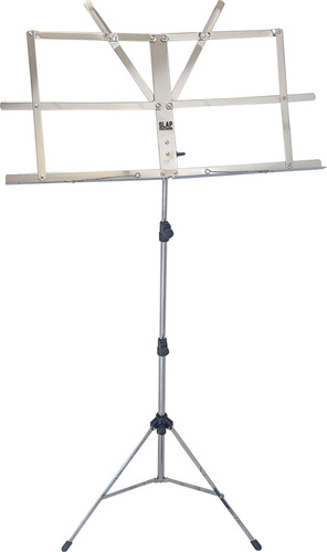 Imagen 2 de 5 de Atril Musical Partituras Plegable Cromado Fuerte + Estuche