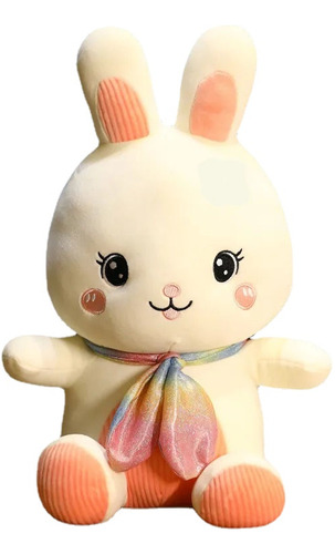 Peluche Conejo Tierno Conejito Kawaii Con Lazo Ideal Regalo