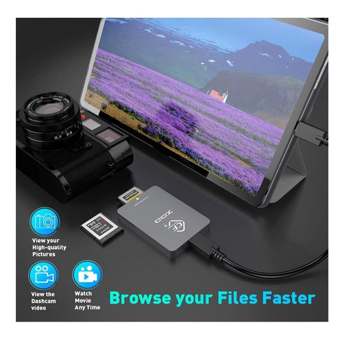 Imagen 7 de 8 de Lector Cfexpress Y Xqd Usb 3.1 Y Usb Tipo C Hasta 10gbps