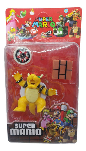 Figura Juguete Super Mario Bros Bowser Ladrillo Marron