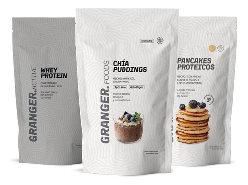 Combo Granger Chía Pudding + Pancake + Whey Protein