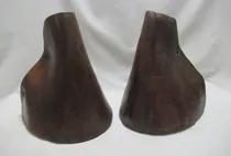 Comprar Antiguo Par Tapaderos Estribos Capachos De Cuero Y Hierro