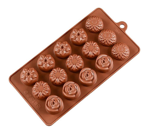 Molde De Silicona De Flores Para Chocolate Postres Hielo