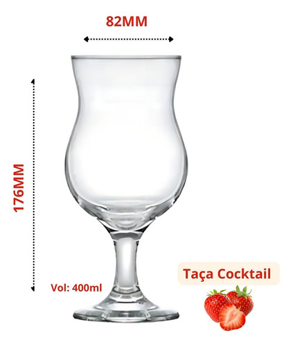 Conjunto Taças Para Coquetel 4 Modelos Diferentes Linha Luxo