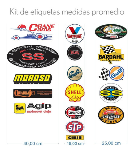 Imagen 5 de 10 de Kit Calcomanias Muscle Car Vitange Chevrolet Ford Designpro