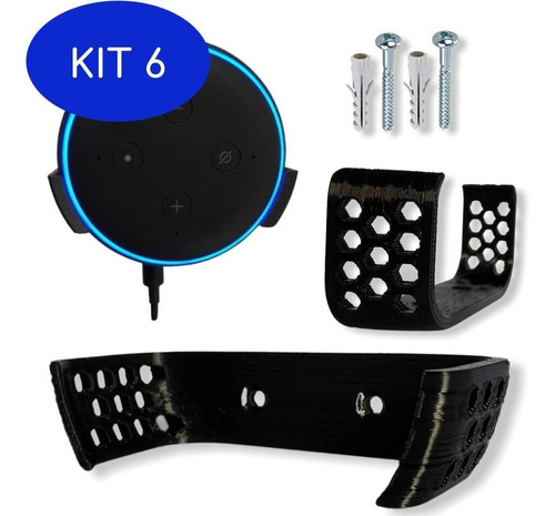 Kit 6 Suporte Parede Alexa Echo Dot 3