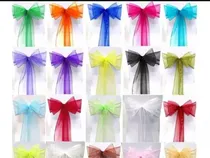 Comprar 100 Listones Moños Para Silla Fiestas Banquetes Manteleria