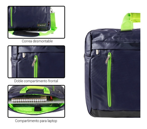 Maletín Impermeable Techzone Porta Laptop 15.6 Color Azul marino