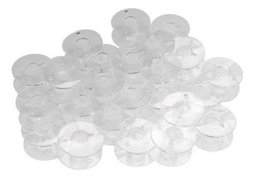25 Bobinas De Plástico Transparente Para Máquina De Coser Pa
