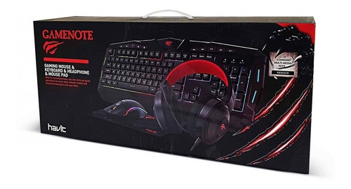 Imagem 2 de 6 de Kit Gamer Rgb Havit Kb502cm Teclado Mouse Headset Mousepad