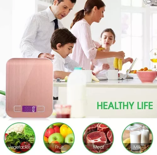 GemRed Pequeña báscula digital de cocina, peso pequeño de alimentos para  cocinar, hornear, kg, g, oz, lb máximo 11 lb/5 kg (rosa)