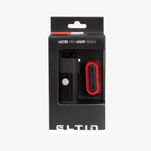 Imagen 6 de 6 de Pack Luz Bicicleta Delantera Y Trasera Eltin Focus 400+40lm