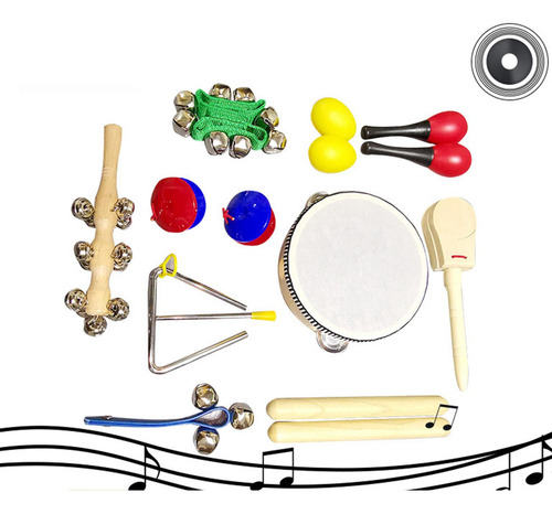 10x Conjunto De Instrumentos Musicales Bebé Percusión