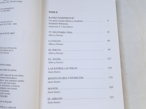 Imagen 3 de 6 de Manos Ranko Marinkovic Oikos-tau Literatura Croata