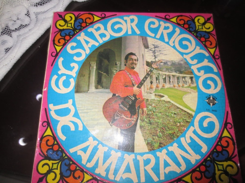 Disco De Vinyl Lp 33 Rpm Sabor Criollo De Amaranto