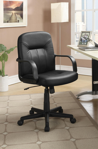 Coaster Furniture Silla De Oficina De Altura Ajustable Negro