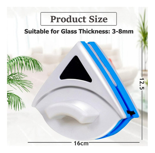 Herramienta Magnética Para Limpiar Ventanas De Vidrio, Limpi Color Blanco