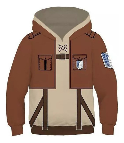 Attack On Titan 3d Halloween Niños Cosplay Sudadera