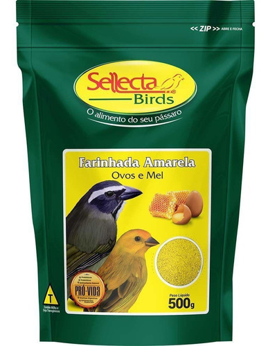 Sellecta Farinhada Amarela Com Ovos E Mel 500g Passaros Aves