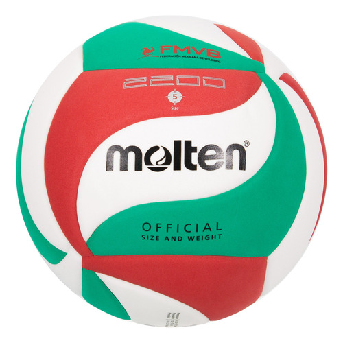 Balón Voleibol Molten V5m2200 Eva Tricolor No. 5 | Sporta Mx Color Blanco