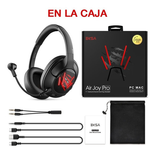 Imagen 2 de 10 de Auriculares Gamer Eksa E3 Air Joy Pro 7.1 Pc Ps4