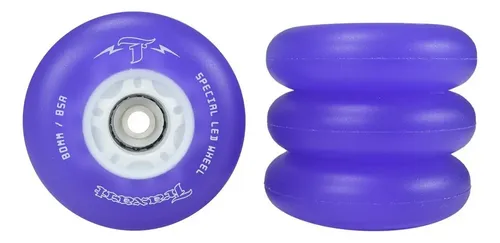 Jogo De Rodas Inline Traxart Led Special Roxa 80mm/85a