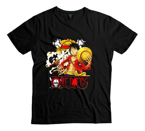 Polera Luffy One Piece Anime Distintos Diseños Algodón Niños