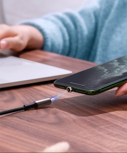 Cabo Baseus Usb-a Lightning 2m Preto + Usb-c