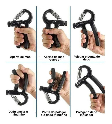 Imagem 4 de 5 de Hand Grip Mola De Ajuste 5kg A 60kg Fortalecimento Punho Mão