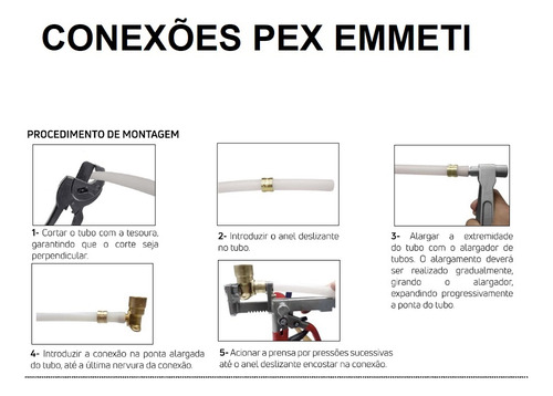 Kit De Ferramentas Para Instalação Tubo Pex Anel Deslizante