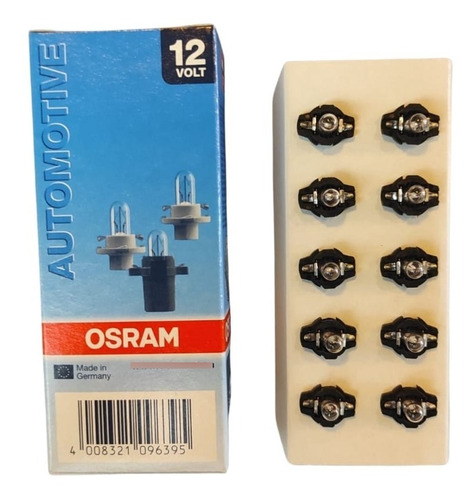 Lampara Casquillo Vidrio Portalampara 12v X10 Unidades Osram