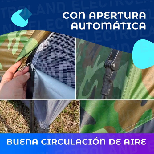 Carpa Igloo 4 Personas Armado Automatico Impermeable Camufl